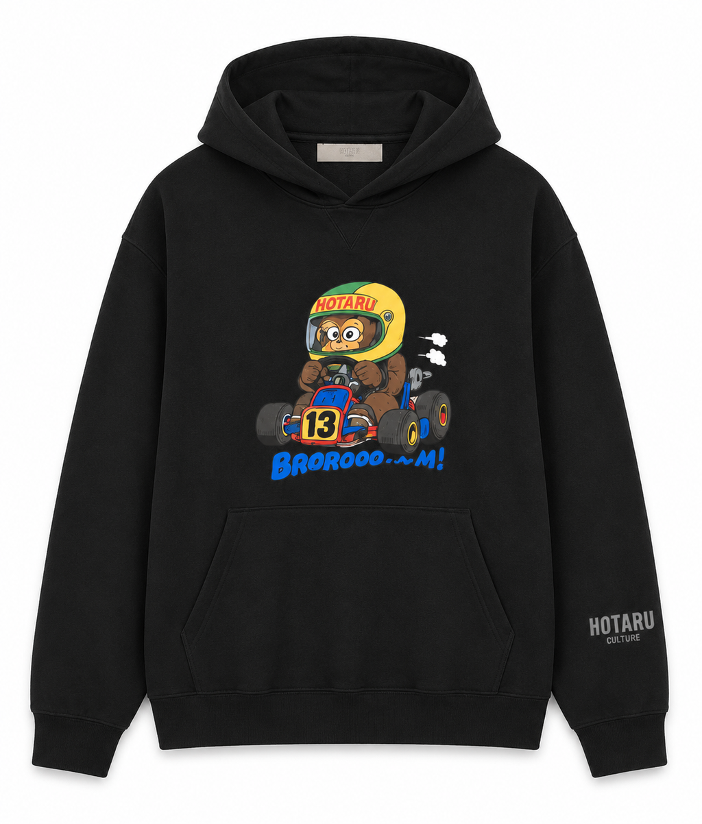 Racer No.13 Heavyweight Hoodie — Black