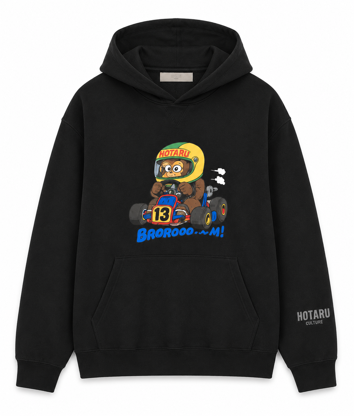 Racer No.13 Heavyweight Hoodie — Black