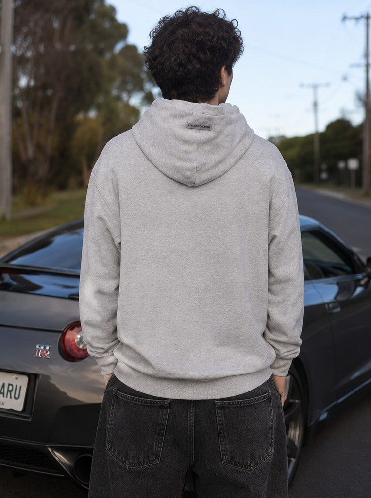 Racer No.13 Heavyweight Hoodie - Grey