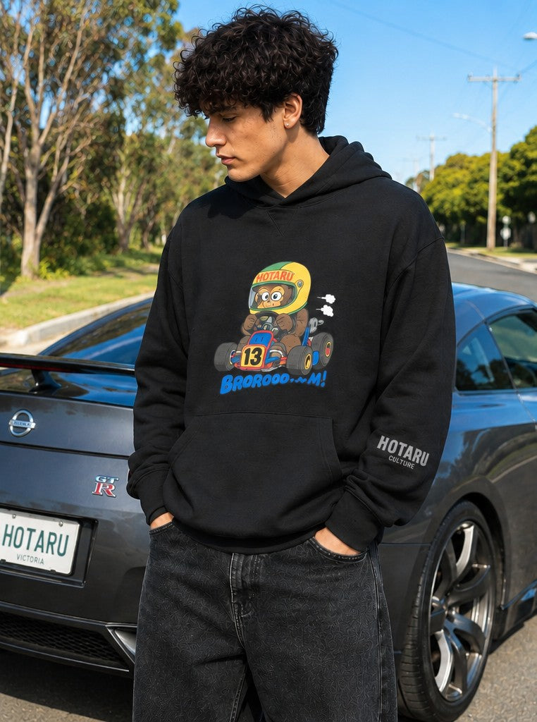 Racer No.13 Heavyweight Hoodie — Black