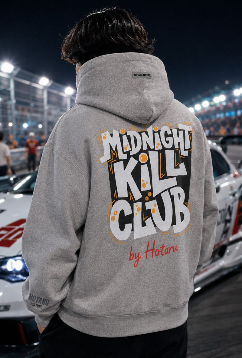 Midnight Kill Club Heavy Weight Hoodie - Grey