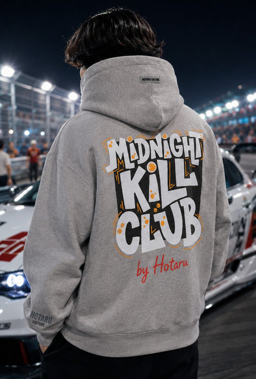 Midnight Kill Club Heavy Weight Hoodie - Grey