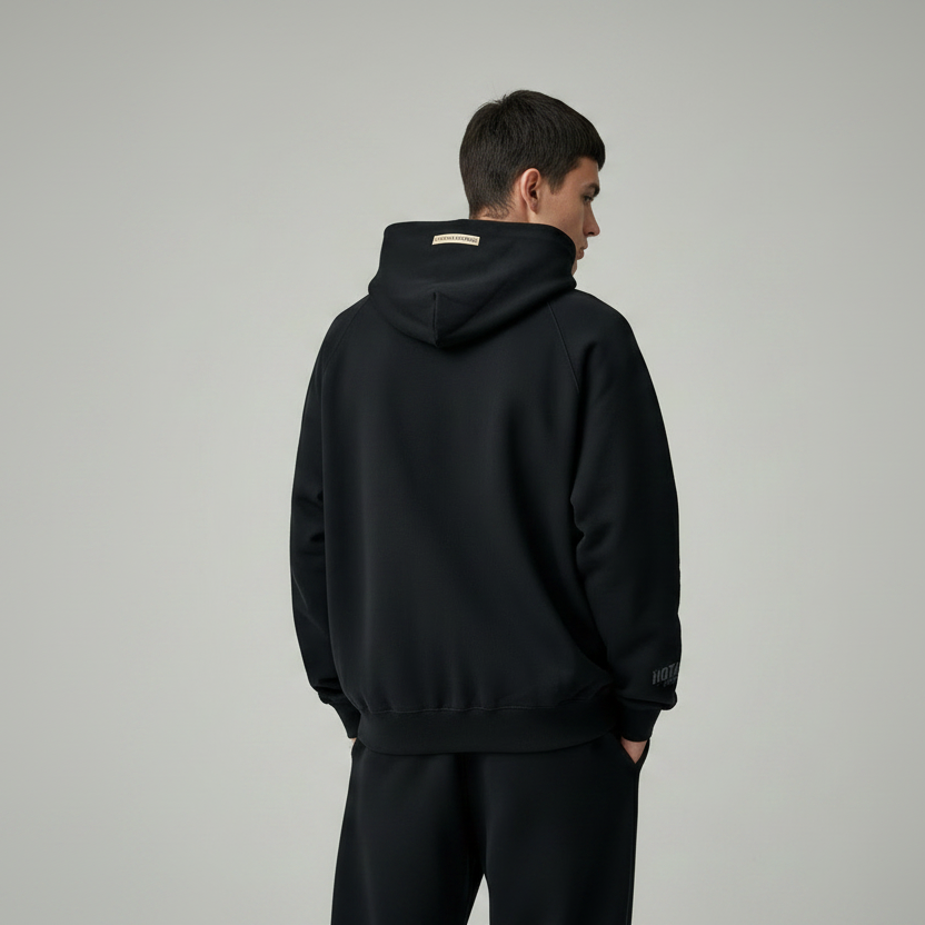Racer No.13 Heavyweight Hoodie — Black