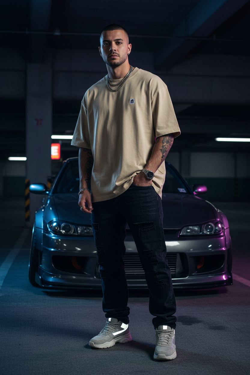 The Everyday Oversized Tee by Hotaru - Beige